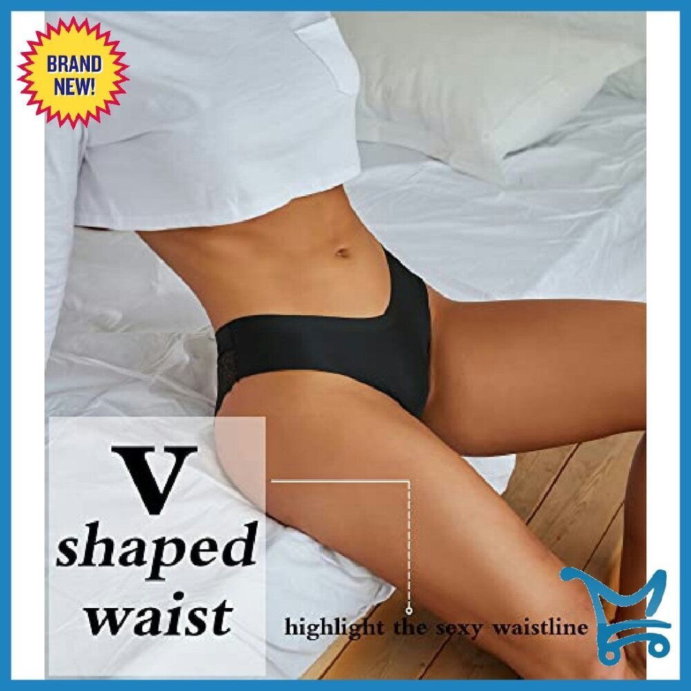 Seamless Lace Bikini Panties Multi-Pack No Show Cheeky Cut - Picture 6 of 8